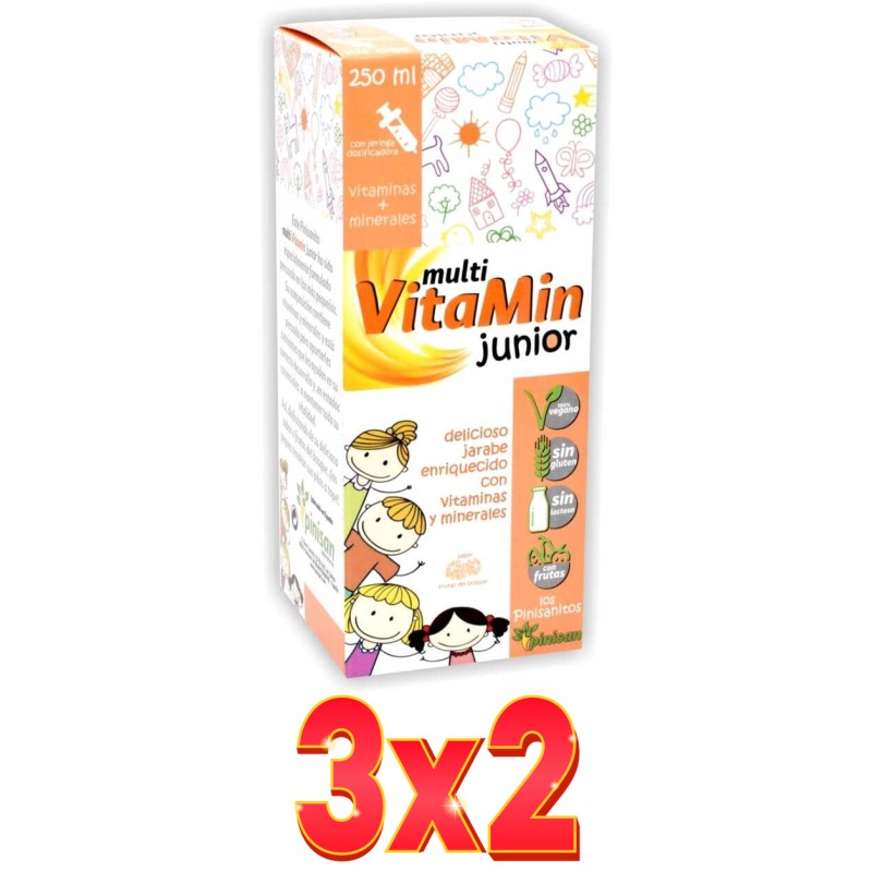 Pack de 3x2 unidades Multi Vitamin Junior Pinisanitos 250 Ml Pinisan Pack de 3x2 unidades Multi Vitamin Junior Pinisanitos 250 Ml Pinisan