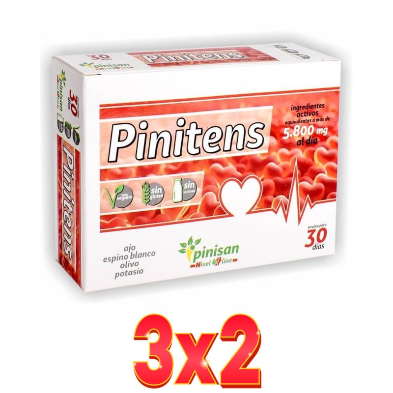 Pack de 3x2 unidades Pinitens 60 Cápsulas Pinisan