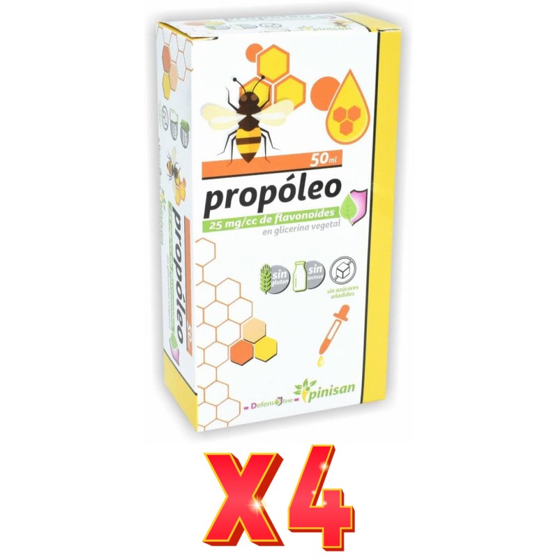 Pack de 4 unidades Extracto Propoleo 50 Ml Pinisan Pack de 4 unidades Extracto Propoleo 50 Ml Pinisan