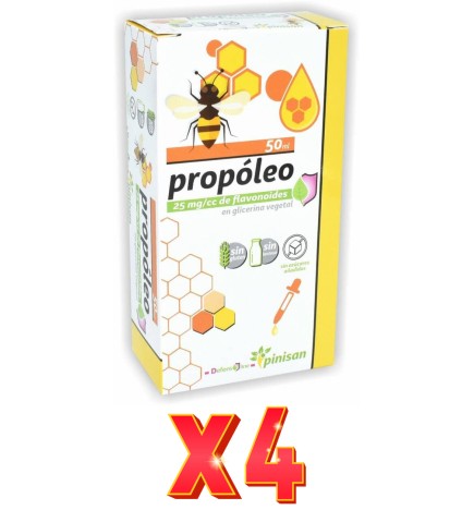 Pack de 4 unidades Extracto Propoleo 50 Ml Pinisan