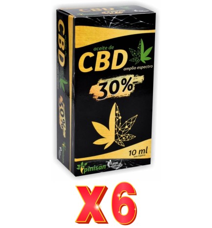 Pack de 6 unidades Aceite Cbd 30% Amplio Espectro Nutranature 10 Ml Pinisan