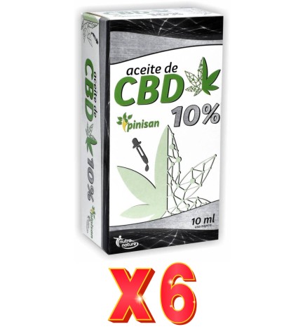 Pack de 6 unidades Aceite De Cbd 10% 10 Ml Pinisan