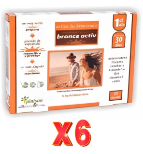 Pack de 6 unidades Bronce Activ 30 Cápsulas Pinisan