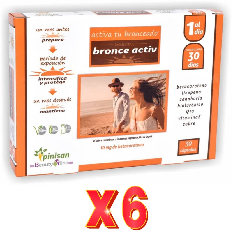 Pack de 6 unidades Bronce Activ 30 Cápsulas Pinisan Pack de 6 unidades Bronce Activ 30 Cápsulas Pinisan