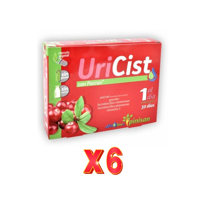 Pack de 6 unidades Uricist 30 Capsulas Pinisan Pack de 6 unidades Uricist 30 Capsulas Pinisan