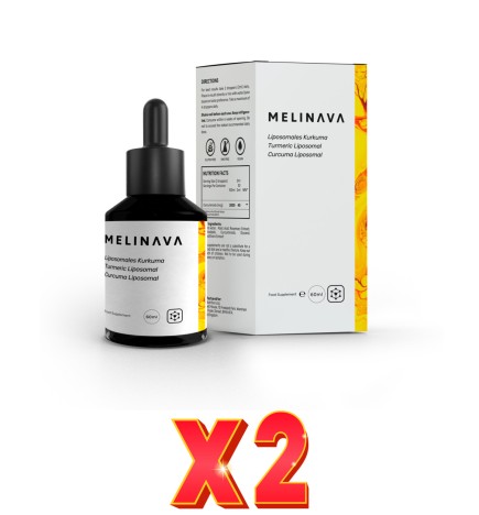 Pack de 2 unidades Cúrcuma Liposomal Líquido Melinava