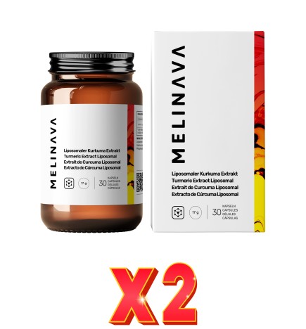 Pack de 2 unidades Cúrcuma Liposomal Cápsulas Melinava