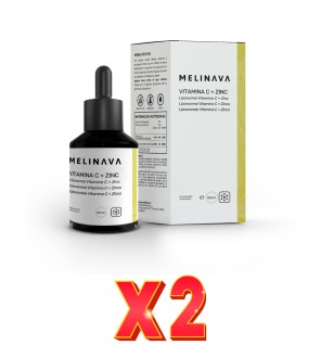 Pack de 2 unidades Vitamina C + Zinc Liposomal Líquido Melinava