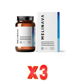 Pack de 3 unidades Ácido Hialurónico Liposomal Cápsulas Melinava