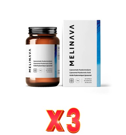 Pack de 3 unidades Ácido Hialurónico Liposomal Cápsulas Melinava