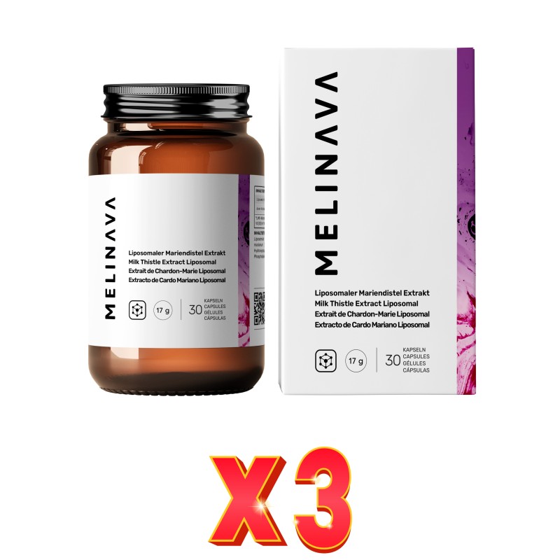 Pack de 3 unidades Cardo Mariano Liposomal Cápsulas Melinava