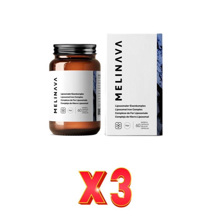 Pack de 3 unidades Complejo Hierro Liposomal Cápsulas Melinava
