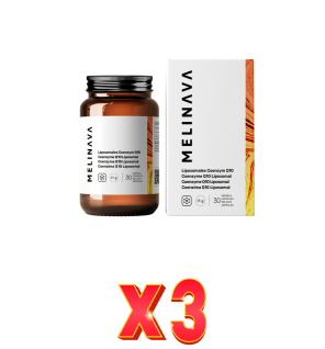 Pack de 3 unidades Coenzima Q10 Liposomal Cápsulas Melinava