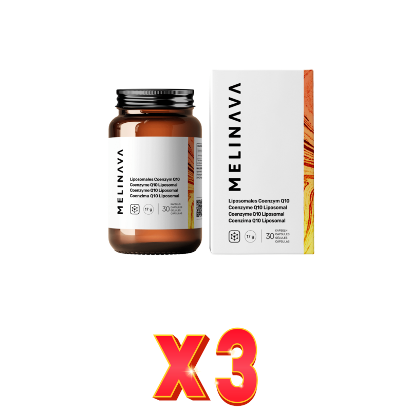 Pack de 3 unidades Coenzima Q10 Liposomal Cápsulas Melinava