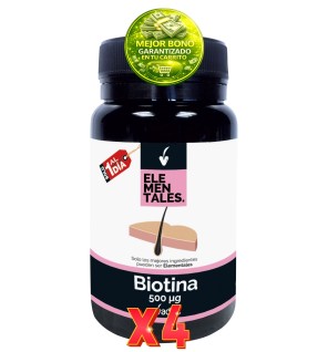 Pack de 4 unidades Biotina 500 Mcg 120 Comprimidos. Novadiet