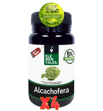 Pack de 4 unidades Alcachofera 30 Cápsulas Vegetales. Novadiet