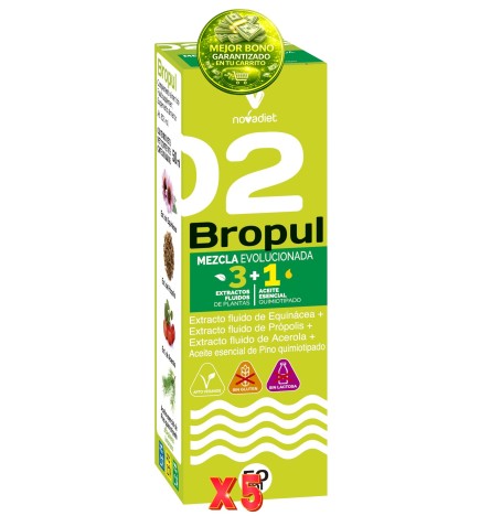 Pack de 5 unidades Bropul + Aceite Es. Pino 50 Ml. Novadiet