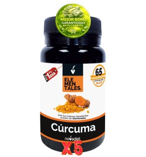 Pack 5 unidades Curcuma 30 Capsulas Elementales Novadiet