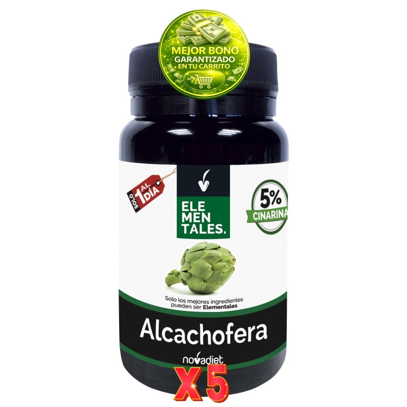 Pack de 5 unidades Alcachofera 30 Cápsulas Vegetales. Novadiet Pack de 5 unidades Alcachofera 30 Cápsulas Vegetales. Novadiet
