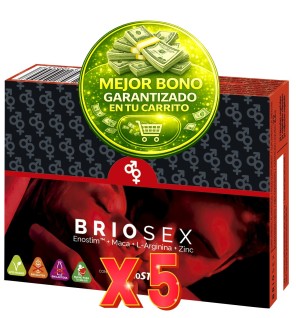 Pack de 5 unidades Briosex 30 Cápsulas Vegetales. Novadiet
