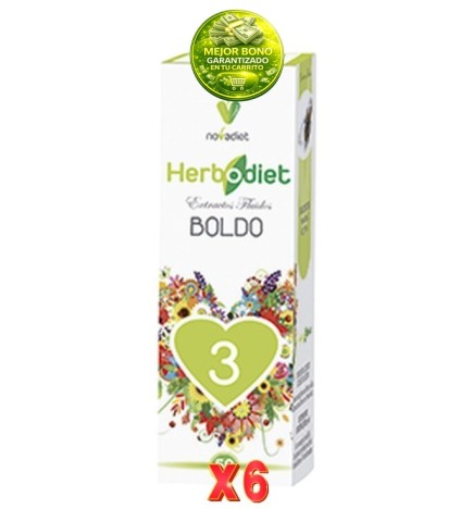 Pack de 6 unidades Extracto Boldo 50 Ml. Novadiet