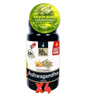 Pack de 4 unidades Ashwagandha 60 Capsulas 60 Cápsulas Vegetales. Novadiet