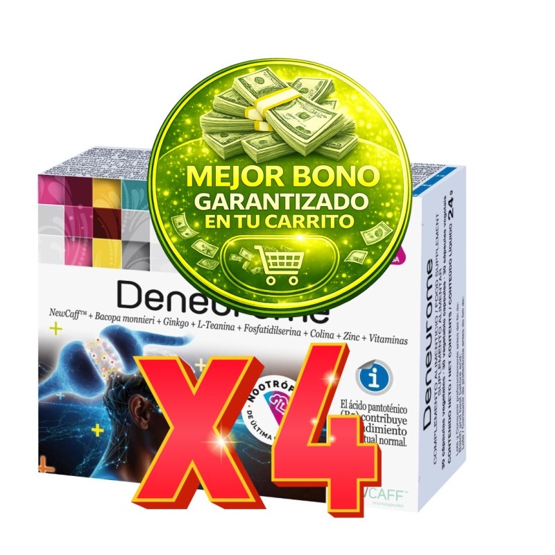 Pack de 4 unidades Deneurome 30 Cápsulas Vegetales. Novadiet Pack de 4 unidades Deneurome 30 Cápsulas Vegetales. Novadiet