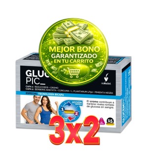 Pack de 3x2 unidades Glucempic 15 Comprimidos. Novadiet