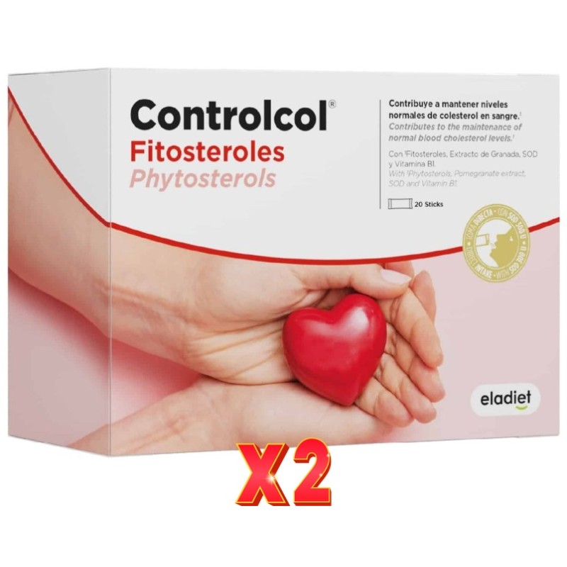 Pack de 2 unidades Controlcol Fitoesteroles 20 Sticks de Eladiet Pack de 2 unidades Controlcol Fitoesteroles 20 Sticks de Eladiet