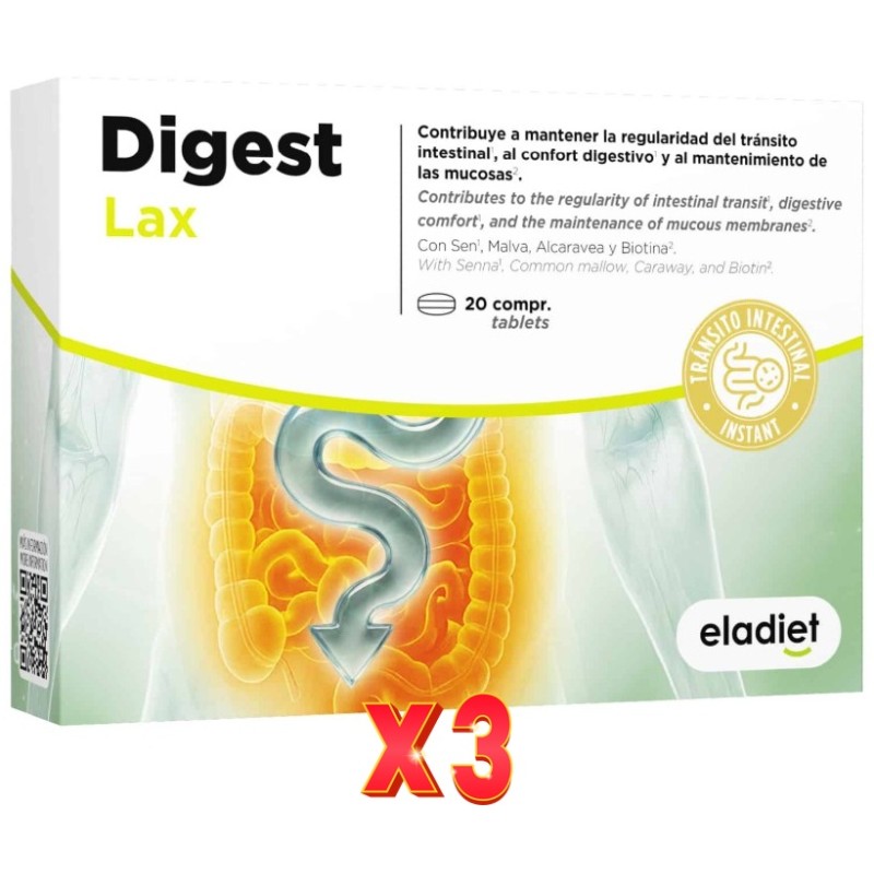 Pack 3 unidades Digest Lax 20 Comprimidos de Eladiet Pack 3 unidades Digest Lax 20 Comprimidos de Eladiet