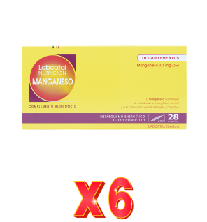 Pack de 6 unidades Manganeso 10 28X2Ml Ampollas Labcatal