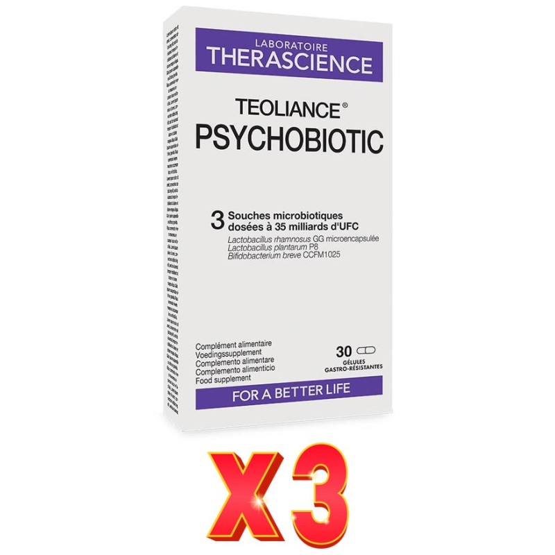 Pack de 3 unidades Psychobiotic 30 Cápsulas Therascience Pack de 3 unidades Psychobiotic 30 Cápsulas Therascience