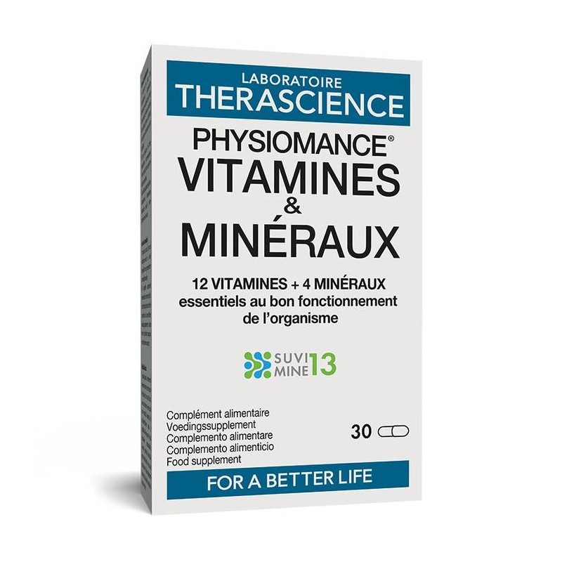 Physiomance Vitaminas & Minerales 30 Cápsulas Therascience Physiomance Vitaminas & Minerales 30 Cápsulas Therascience