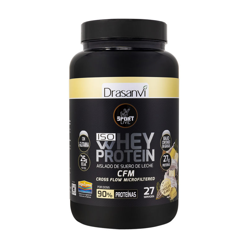 Whey Protein Aislado Choco Blanco 800G Sport Live  Drasanvi