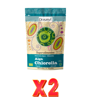 Pack de 2 unidades Alga Chlorella Bio 90 G Doypack Superalimentos  Drasanvi