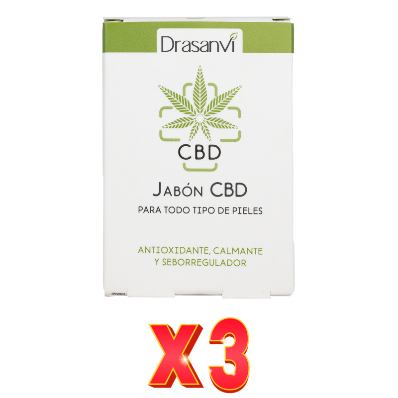 Pack de 3 unidades Jabon Cbd 100G Drasanvi Pack de 3 unidades Jabon Cbd 100G Drasanvi