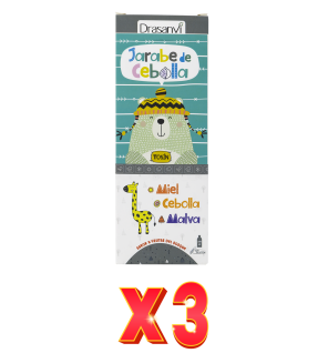 Pack de 3 unidades Jarabe Cebolla 250Ml Niño  Drasanvi