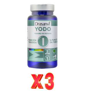 Pack de 3 unidades Mineral Yodo 60 Comprimidos  Drasanvi