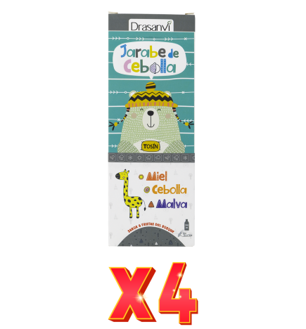 Pack de 4 unidades Jarabe Cebolla 250Ml Niño  Drasanvi
