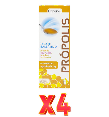 Pack de 4 unidades Propolis Jarabe Balsamico 250Ml  Drasanvi