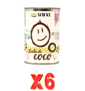 Pack de 6 unidades Leche Coco Bio 400Ml Ecosana Drasanvi