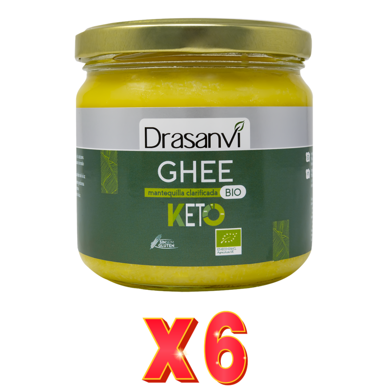 Pack de 6 unidades Mantequilla Ghee Bio 300G Keto  Drasanvi