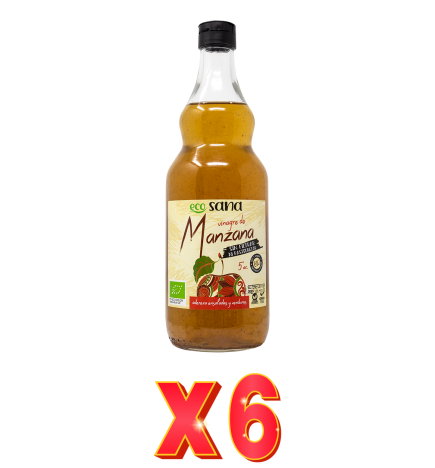 Pack de 6 unidades Vinagre Manzana Sin Filtrar Bio 75Cl Ecosana Drasanvi