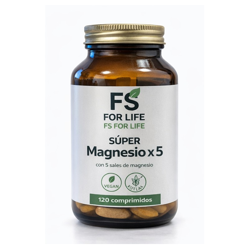 Súper Magnesio 5 Sales 120 Comprimidos FS For Life Súper Magnesio 5 Sales 120 Comprimidos FS For Life