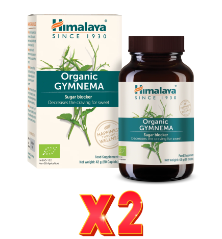 Pack de 2 unidades Gymnema Organic 60 Cápsulas Himalaya