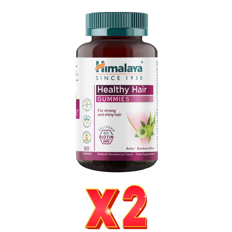 Pack de 2 unidades Healthy Hair Gummies 60'S (Cuidado Capilar) Himalaya