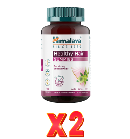 Pack de 2 unidades Healthy Hair Gummies 60'S (Cuidado Capilar) Himalaya