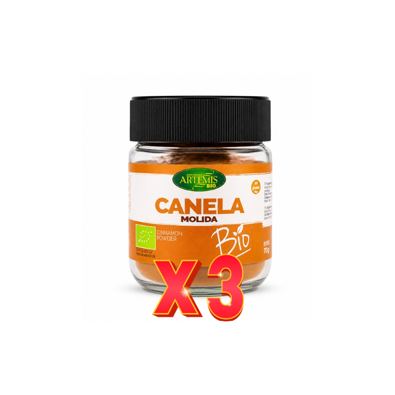 Pack de 3 unidades Artemis Tarro Canela Ceylán Molida 70 G Artemis Pack de 3 unidades Artemis Tarro Canela Ceylán Molida 70 G Artemis