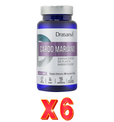 Pack de 6 unidades Cardo Mariano 30 Capsulas Nutrabasicos  Drasanvi