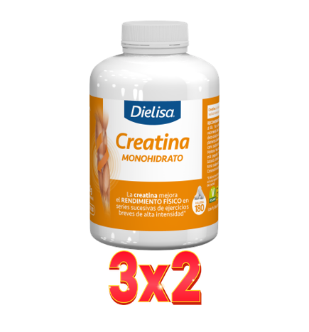 Pack de 3x2 unidades Creatina Monohidrato 180 Comprimidos Dietisa
